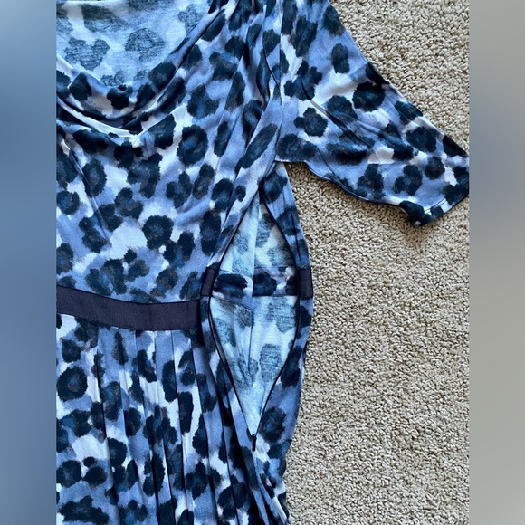 Banana Republic Blue Tone Leopard Print Sheath Dress - Picture 5 of 10